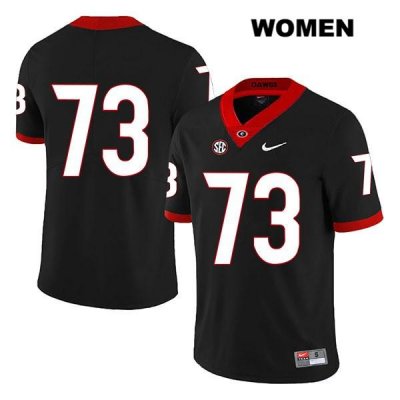 Women's Georgia Bulldogs NCAA #73 Xavier Truss Nike Stitched Black Legend Authentic No Name College Football Jersey AWC8854MN